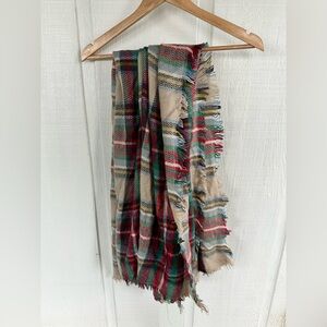 Plaid Blanket Scarf